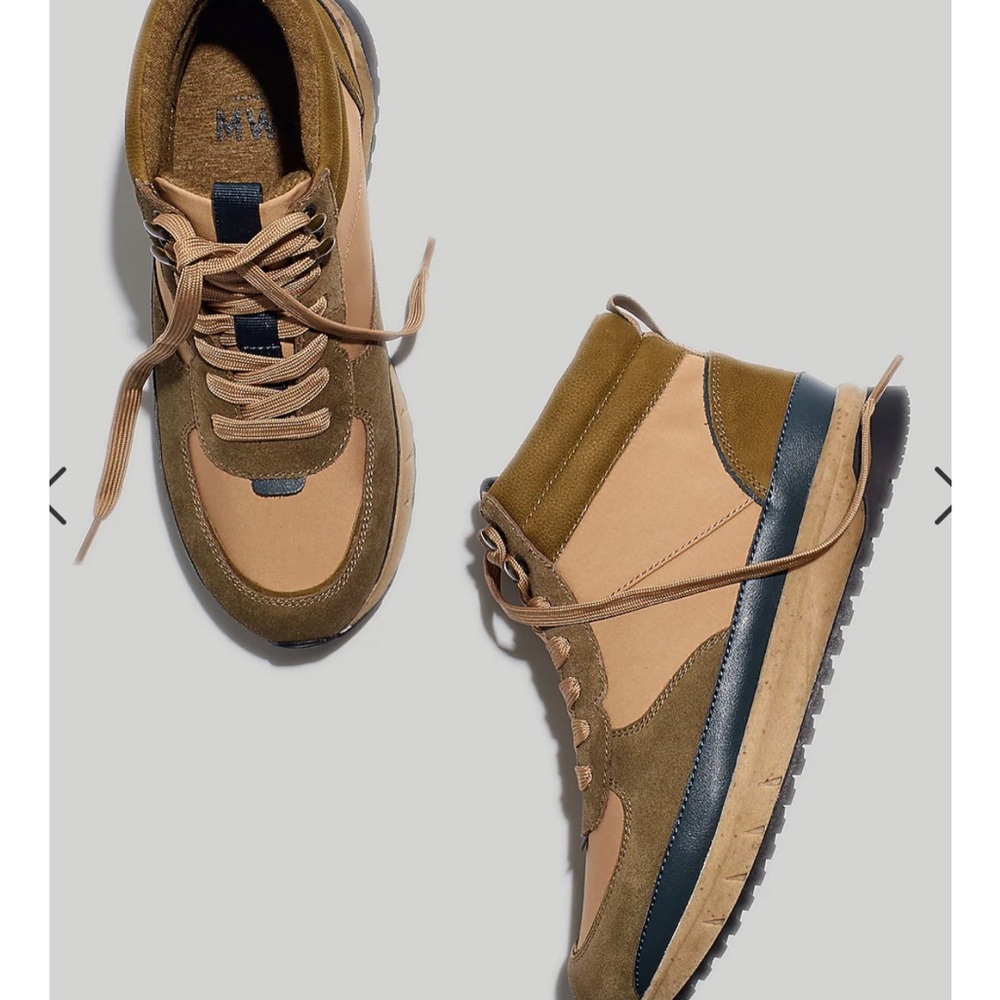 Madewell sneaker boot in nylon and suede